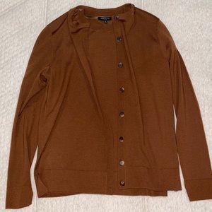 Lafayette 148 Wool Blend Cardigan & Shirt Set